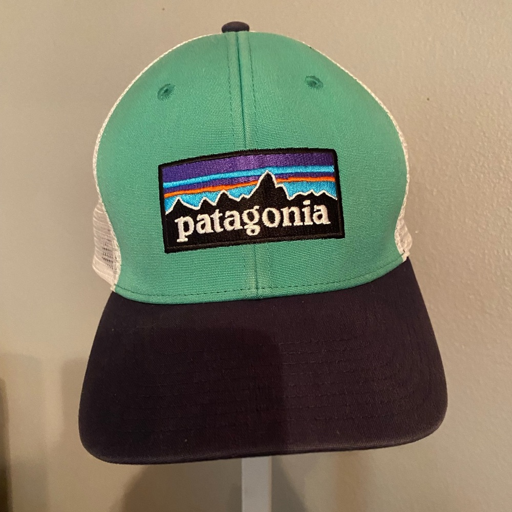 Patagonia netted snap back hat like new!